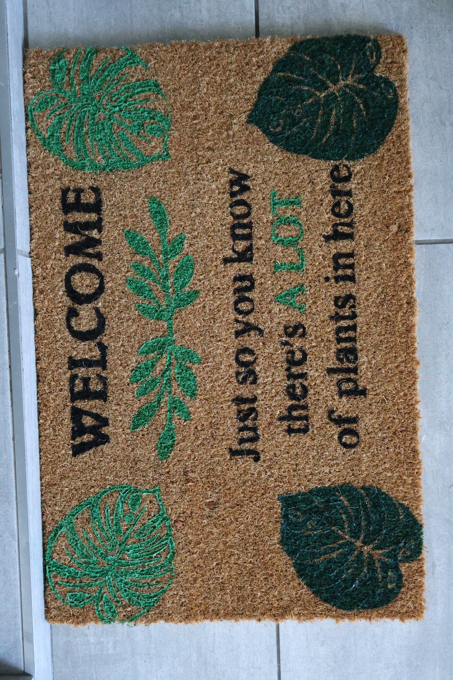 "There's a lot of plants in here" doormat